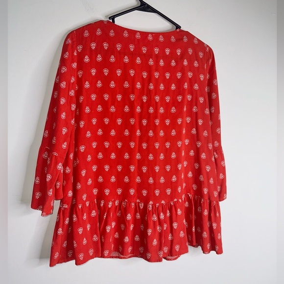 Sézane Printed Plunge Neckline Blouse - Picture 5 of 11